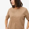Suede Look Boxy Tee XS