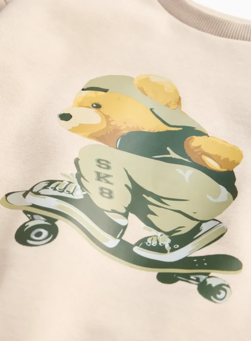 Teddy Bear Graphic Stone Sweatshirt & Joggers Set 2-3 years