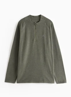 Tu Active Khaki Half Zip Long Sleeve Top XXL