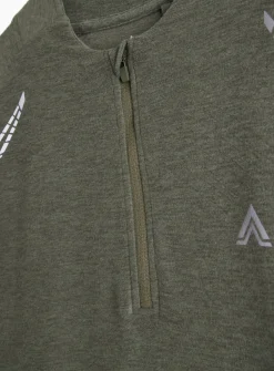 Tu Active Khaki Half Zip Long Sleeve Top XXL