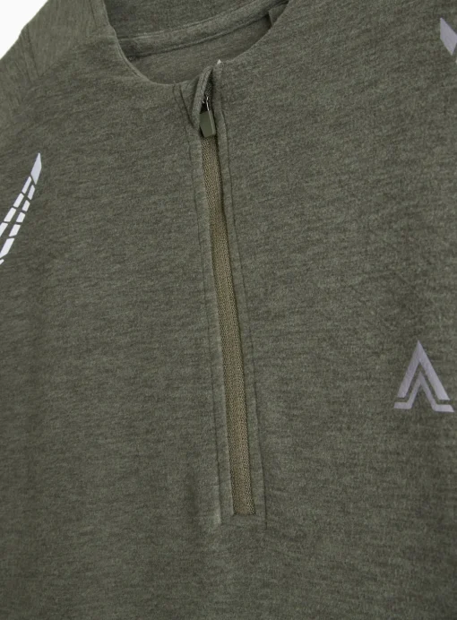 Tu Active Khaki Half Zip Long Sleeve Top XXL