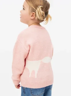 Tu X Scion Christmas Pink Mr Fox Knitted Jumper 5 years