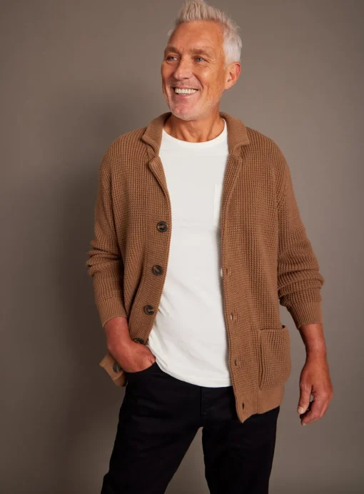 UNION WORKS Brown Revere Collar Cardigan XL