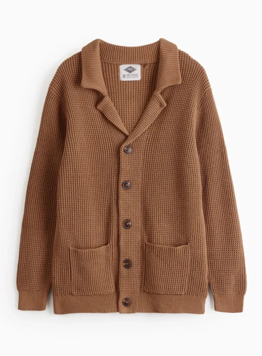 UNION WORKS Brown Revere Collar Cardigan XL