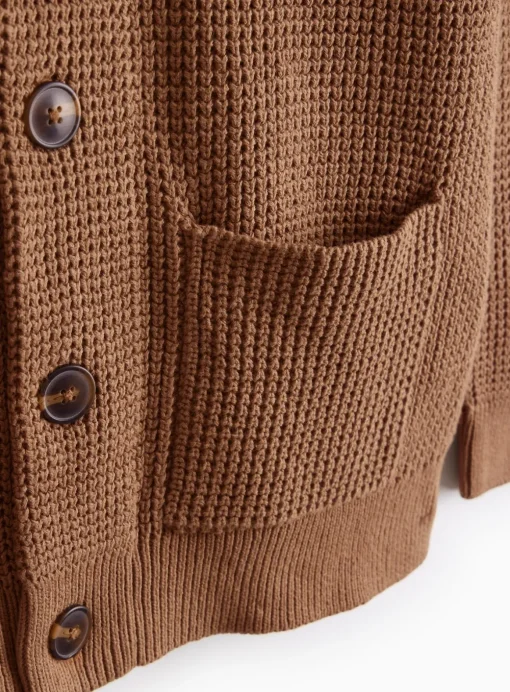 UNION WORKS Brown Revere Collar Cardigan XL