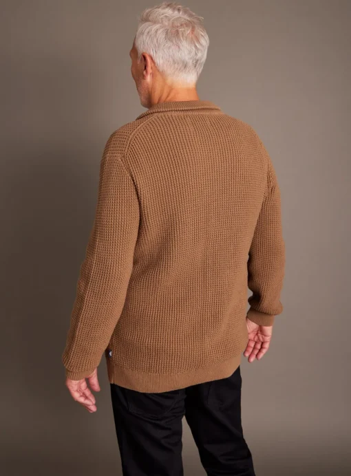 UNION WORKS Brown Revere Collar Cardigan XL