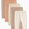 Unisex Neutral Leggings 5 Pack 18-24 months