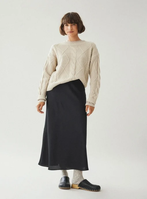 VILA Satin Midi Skirt 8