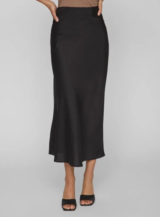 VILA Satin Midi Skirt 8