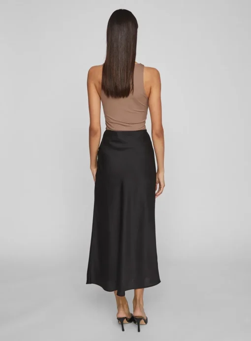VILA Satin Midi Skirt 8