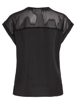 VILA Satin Top With Mesh Panel 8