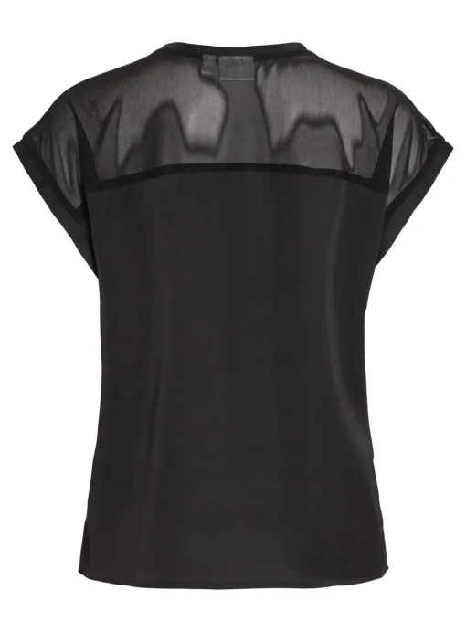 VILA Satin Top With Mesh Panel 8