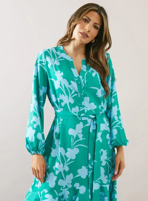 WALLIS Floral Button Through Shirt Dress 20