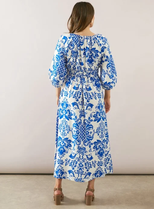 WALLIS Floral Ruched Waist Midaxi Tea Dress 12