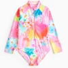 Watercolour Splash Long Sleeve Swimsuit 1.5-2 years