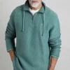 WEIRD FISH Cruiser 1/4 Zip Macaroni Sweatshirt S