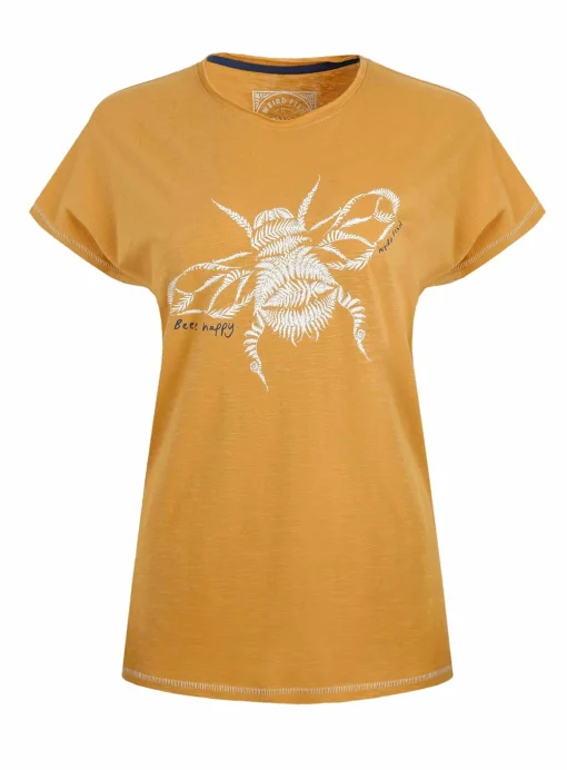 WEIRD FISH Ferne Bee Slub Graphic T-Shirt 16