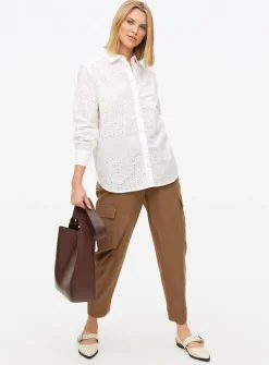 White Broderie Cotton Shirt 18