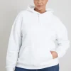 White Overhead Hoodie - S