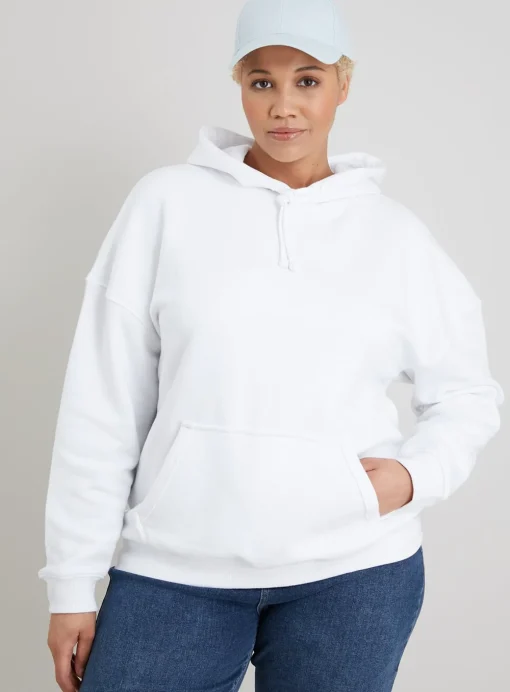 White Overhead Hoodie - S