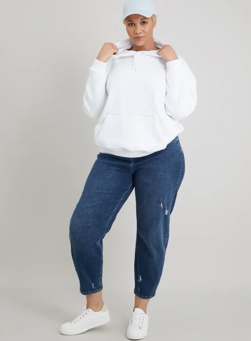 White Overhead Hoodie - S