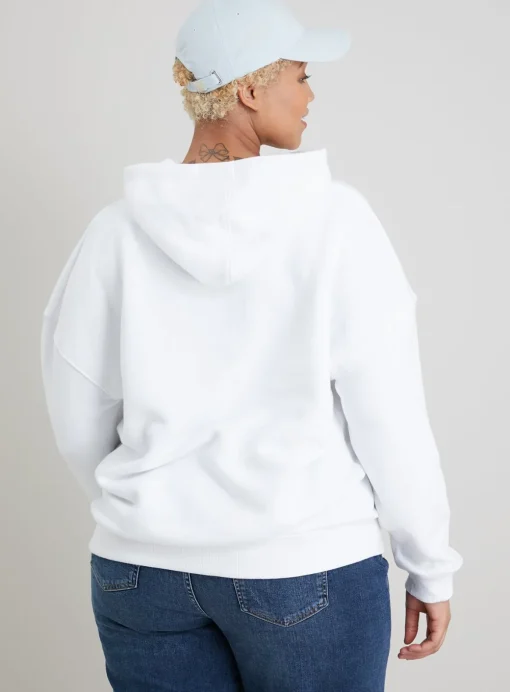 White Overhead Hoodie - S