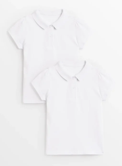 White Perfect White Polo Tops 2 Pack 3 years