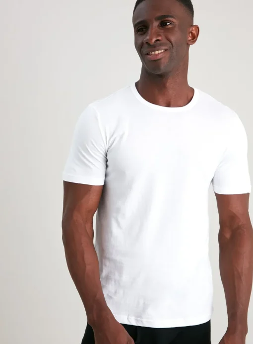 White T-Shirt Vests 2 Pack L